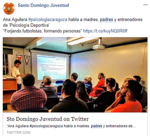 Captura de pantalla de Facebook